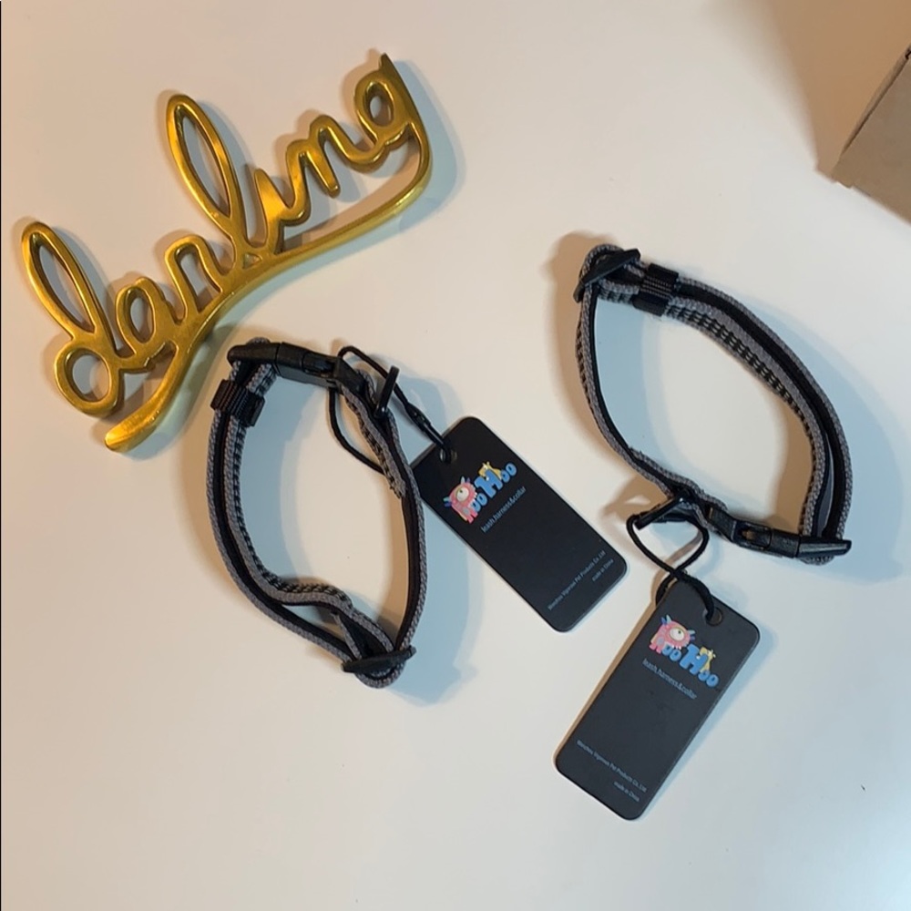 NWT set of 2 small dog collars